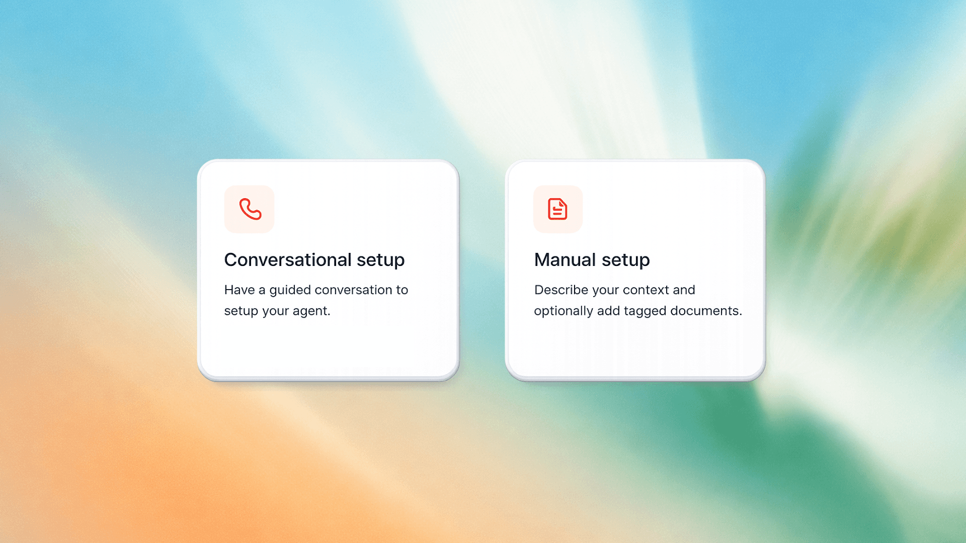 Unravel setup options for conversational setup or manual setup